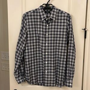 Theory men’s size L shirt navy and grey in really good condition